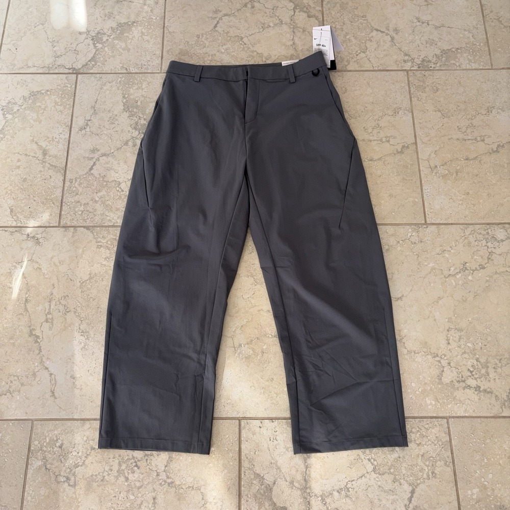NIKE 24.7 PERFECT STRETCH DRIFIT UV UTILITY PANTS KHAKI HV0377-084 32x30 Gray